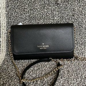 Kate Spade Chain Wallet Crossbody Clutch Black